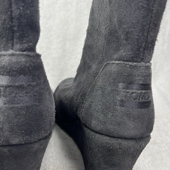 TOMS, gray suede wedges - Picture 4 of 10